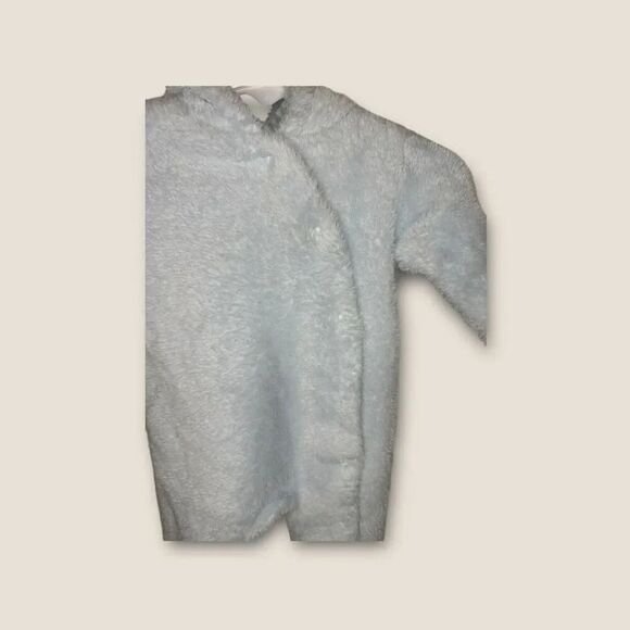 Starting Out Baby Boy Footie Soft Sherpa Lined Size 0-3 Months - Picture 3 of 8